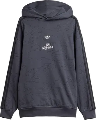 adidas Originals Mens 100t Hoodie in Carbon - Grey - Size X-Small