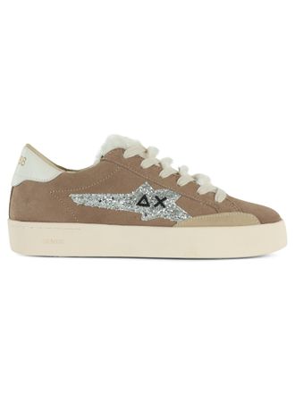 Sun 68 Katy Winter Leather and Faux Leather Sneakers | 5BSDSZ45233 77 Beige, beige, 8.5 UK
