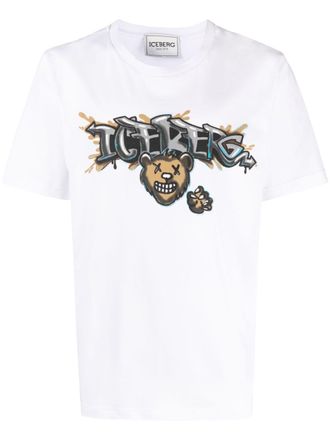 Iceberg T-shirt con stampa - Bianco