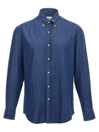 Brunello Cucinelli Chambray Shirt Shirt And Blouse Blue