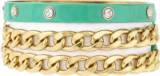 Olivia Welles Mint Maili Wrap Bracelet in Gold /Mint at Nordstrom Rack