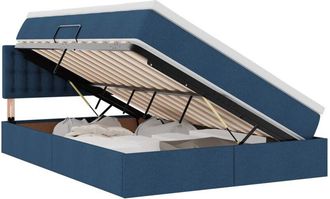 vidaXL Storage Bed with Mattress Blue 140 x 190 cm Engineered Wood vidaXL