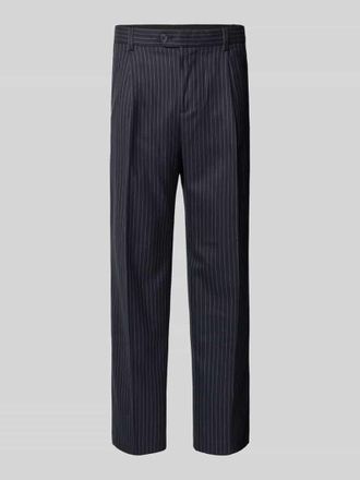 Selected Weite Hose aus Woll-Mix Modell 220-LOOSE OTTO LANO PL in Marine, Gr&ouml;&szlig;e 31/32