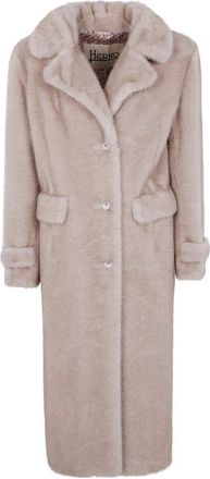 Herno Mink Faux Fur Long Coat