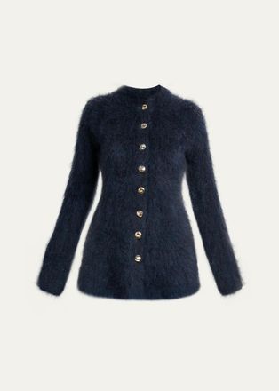 Proenza Schouler Aniza Fuzzy Mohair-Blend Cardigan