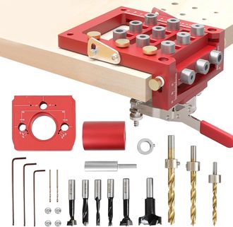 OEM Kit De Plantilla Autocentrante Para Espigas, Plantilla De Perforaci&oacute;n Articulada De Aleaci&oacute;n De Aluminio 3 En 1, Gu&iacute;a De Orificio Autocentrante Con M&uacute;