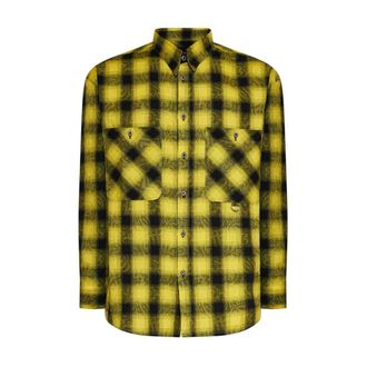 John Richmond Iconic Check Shirt - Heren - Casual Overhemden - Geel - 2XL - Overhemden