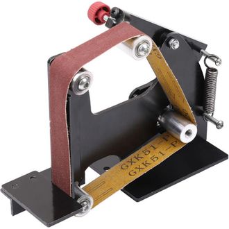 Elle Adaptador De Lijadora De Banda Ej.life Para Amoladora Angular, Accesorio Para Pulido Y Lijado De Tubos, Rosca M&eacute;trica M14, 5 Bandas Abrasivas, Herrami