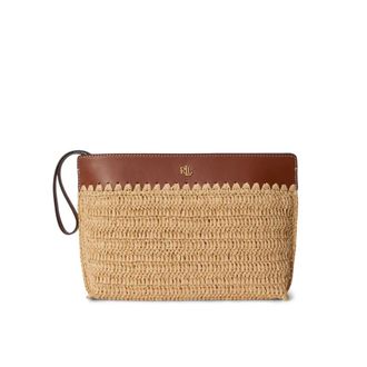 Ralph Lauren Top Zip Pouch Large - female - Ralph Lauren - Clutches - Beige - ONE SIZE - Bags