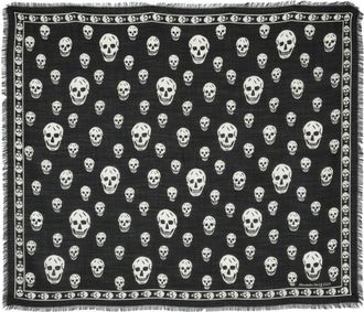 Alexander McQueen Black Skull Scarf