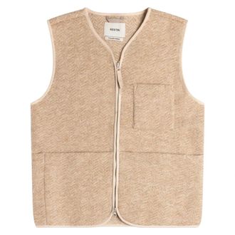 Kestin Jassen, Heren, Beige, L, Wol, Bute Vest