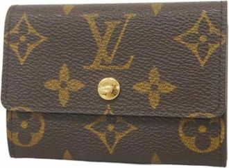 Louis Vuitton Vintage, unisex, Bruin, ONE Size, Pre-owned Stoffen Portemonnee