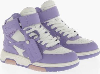 Off-white High-Top OUT OF OFFICE Two-Tone Leather Sneakers Off-White