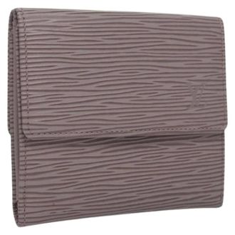 Louis Vuitton Vintage, unisex, Paars, ONE Size, Leer, Pre-owned Vintage Portemonnee