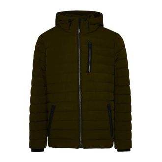 Moose Knuckles Down Jackets, male, Green, Size: M Green Nylon Hooper Puffer Jacket