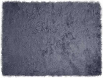 vidaXL Faux Sheepskin Rug Tafalla Anthracite 160 x 230 cm Polyester vidaXL