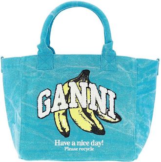 Ganni Shopping bag with Banana print Woman One Size