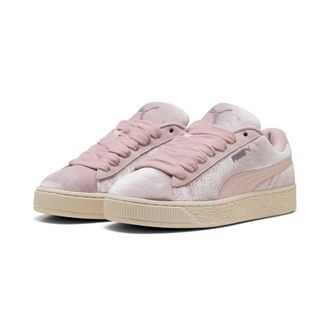 Puma Sneaker PUMA SUEDE XL VELVET DREAM WNS, Damen, Gr. 37,5, mauve mist, alpine snow, Textil, mehrfarbig, Schuhe Sneaker