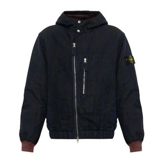 Stone Island Insulated Hooded Jacket - Heren - Jassen - Zwart - Maat: 2XL Katoen