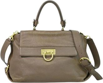 Ferragamo Pre-owned Handbags, female, Brown, Size: ONE SIZE Pre-owned Sofia satchel