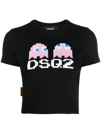 Dsquared2 T-shirt met grafische print - Zwart