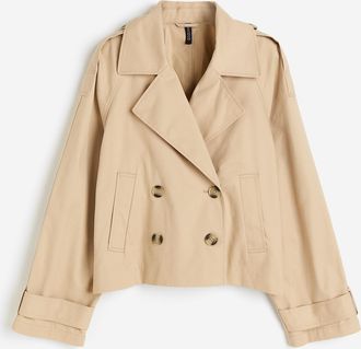 H&M Kurze Cabanjacke aus Twill - Beige