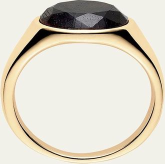 Kinraden Mens Kindred 18K Gold Mpingo Blackwood Signet Ring