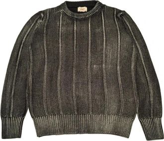 Bob Bob, Round-neck Knitwear, male, Black, Size: M Merino Wool Stylish Jersey