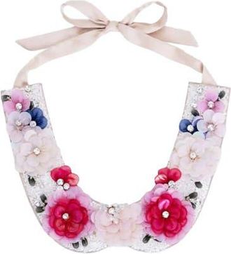 Anne Fontaine Floral Collar in Grenadine at Nordstrom