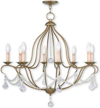 Livex Lighting Livex Chesterfield 8-Light Antique Gold Leaf Chandelier