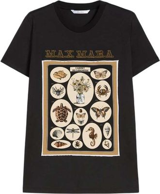 Max Mara T-Shirt aus Baumwolljersey Schwarz
