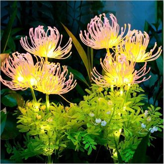 OEM Luces Solares Exteriores Con Forma De Flor (2 Unidades), Luces Led Impermeables Ip65, Decoraci&oacute;n Para Jard&iacute;n, Balc&oacute;n, Terraza, Camino Y C&eacute;sped -crezuo