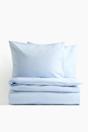 H&M Seersucker-Bettw&auml;sche f&uuml;r Doppelbett/King-Size - Blue