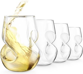 Final Touch Final Touch Conundrum White Wine Glasses - Set of 4 - 9 oz (266ml)