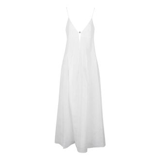 Tory Burch Tory Burch, Maxi Dresses, female, White, Size: M Linen Dress