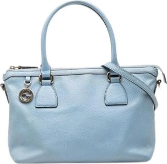 Gucci Pre-owned Charmy Handbag - Dames - Vintage Handtas - Blauw - ONE Size - Leer - Vintage