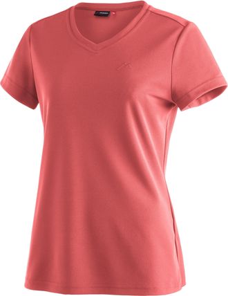 Maier Sports T-Shirt MAIER SPORTS Trudy, Damen, Gr. 36, rot (karminrot), 100% Polyester, Rundhals, Shirts T-Shirt, Damen Kurzarmshirt, leichtes Sommer Funktionsshi