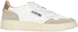 Autry White Leather Suede Insert Sneakers