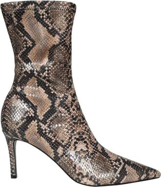 Stella McCartney Slangenprint Enkellaarsjes met Hak - Dames - Laarzen met Hak - Veelkleurig - 37 EU - Leer - Schoenen