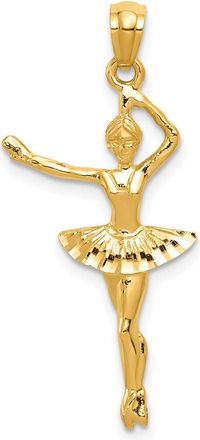 Diamond2Deal 14k Yellow Gold Ballerina Pendant
