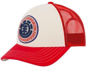 Element Constructed Contrast Stitch Cotton Twill Trucker Cap in Red at Nordstrom