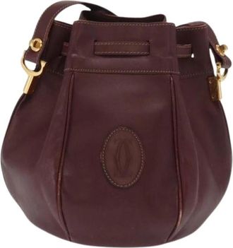 Cartier Pre-owned Bucket Bag - Dames - Vintage Tas - Rood - ONE Size - Leer - Vintage