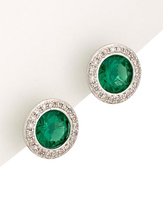 Diana M. Jewels Fine Jewelry 14K 1.27 Ct. Tw. Diamond & Emerald Studs