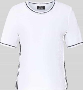 Marc Cain Strickshirt mit Kontraststreifen in Weiss, Gr&ouml;&szlig;e 36