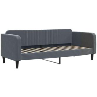 vidaXL Sof&aacute; Cama Terciopelo Gris Oscuro 90x190 Cm Vidaxl