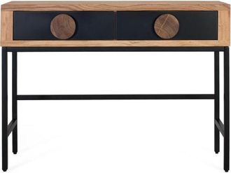 Giner&Colomer Consola de madera de acacia 110 cm estilo r&uacute;stico contempor&aacute;neo