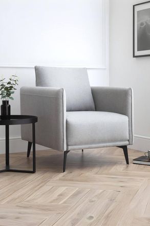 Julian Bowen Rohe Upholstered Armchair in Grey