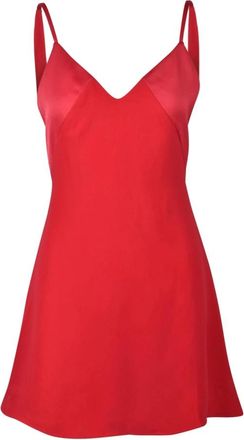Costume National Moderne Jurk 100% Polyester - Dames - Korte kleedjes - Rood - 2XL - Polyester - Kleedjes