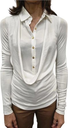 Elisabetta Franchi Mujer, Camisetas, Blanco, Talla: L