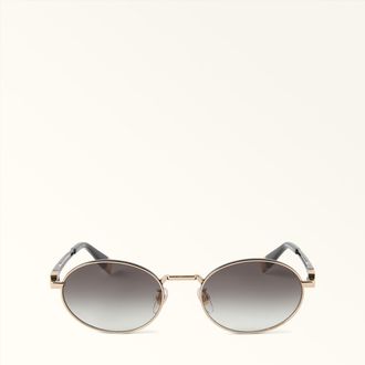 Furla Sunglasses Nero Black Metal Woman